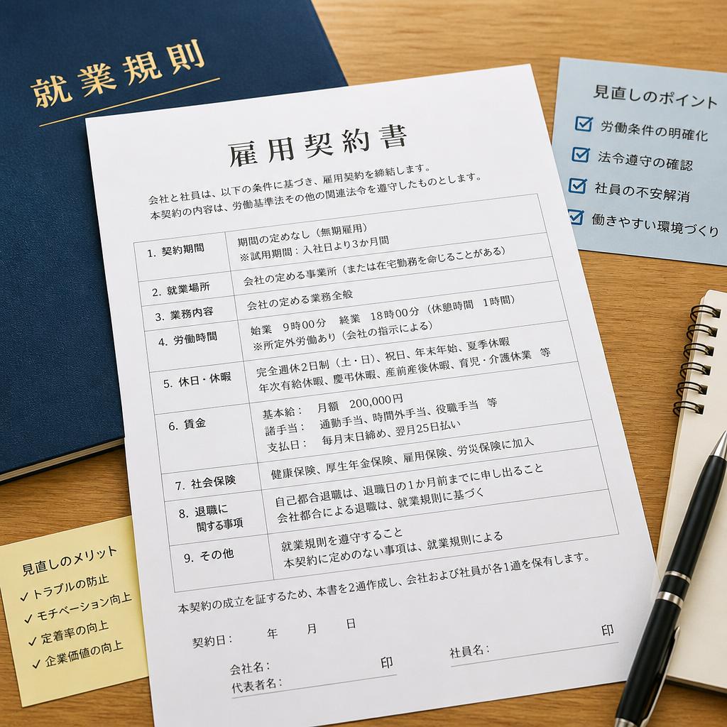 雇用契約書の見直しによる労働条件の明確化